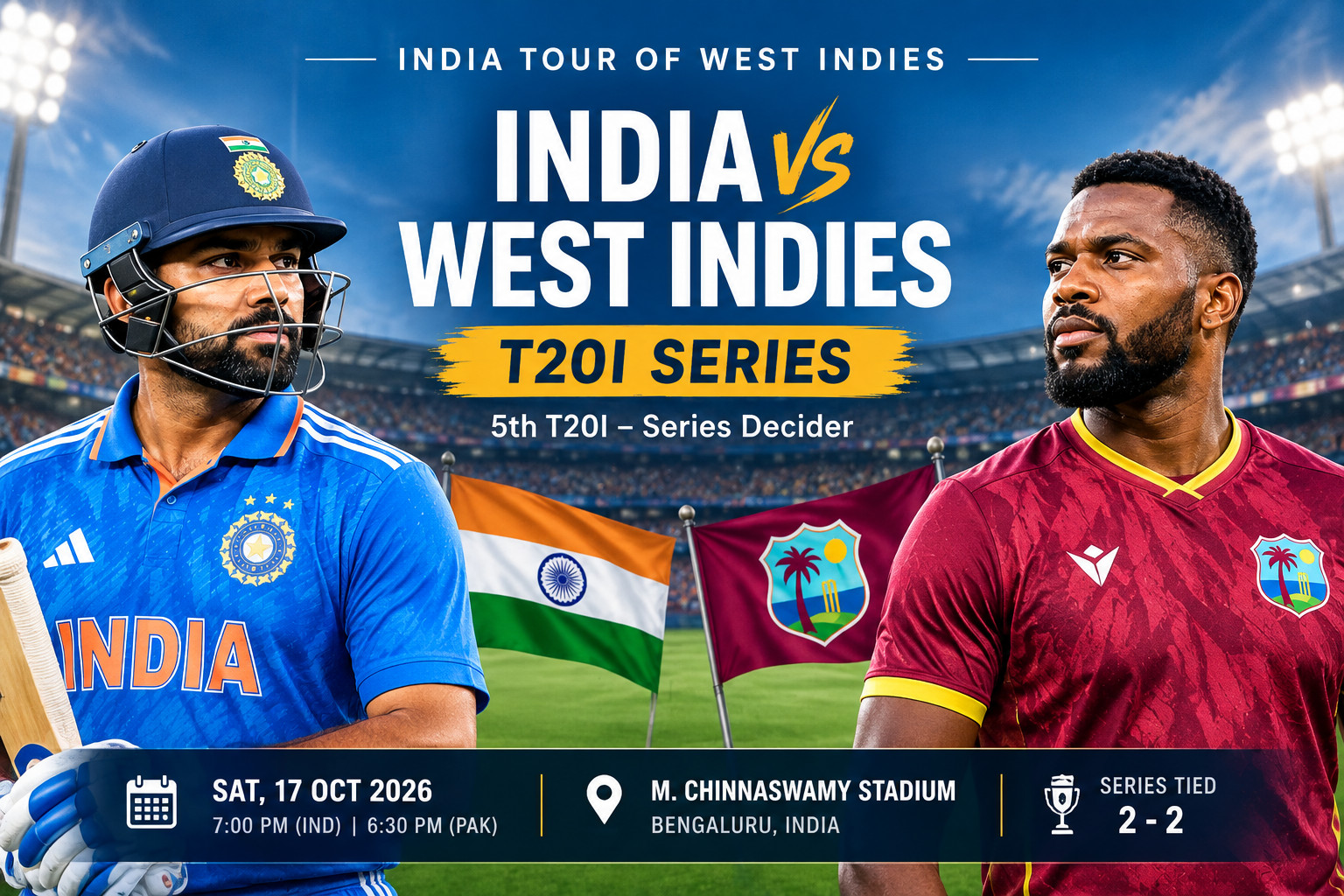 India vs West Indies Final T20I: Everything to Know Before the Bengaluru Decider
